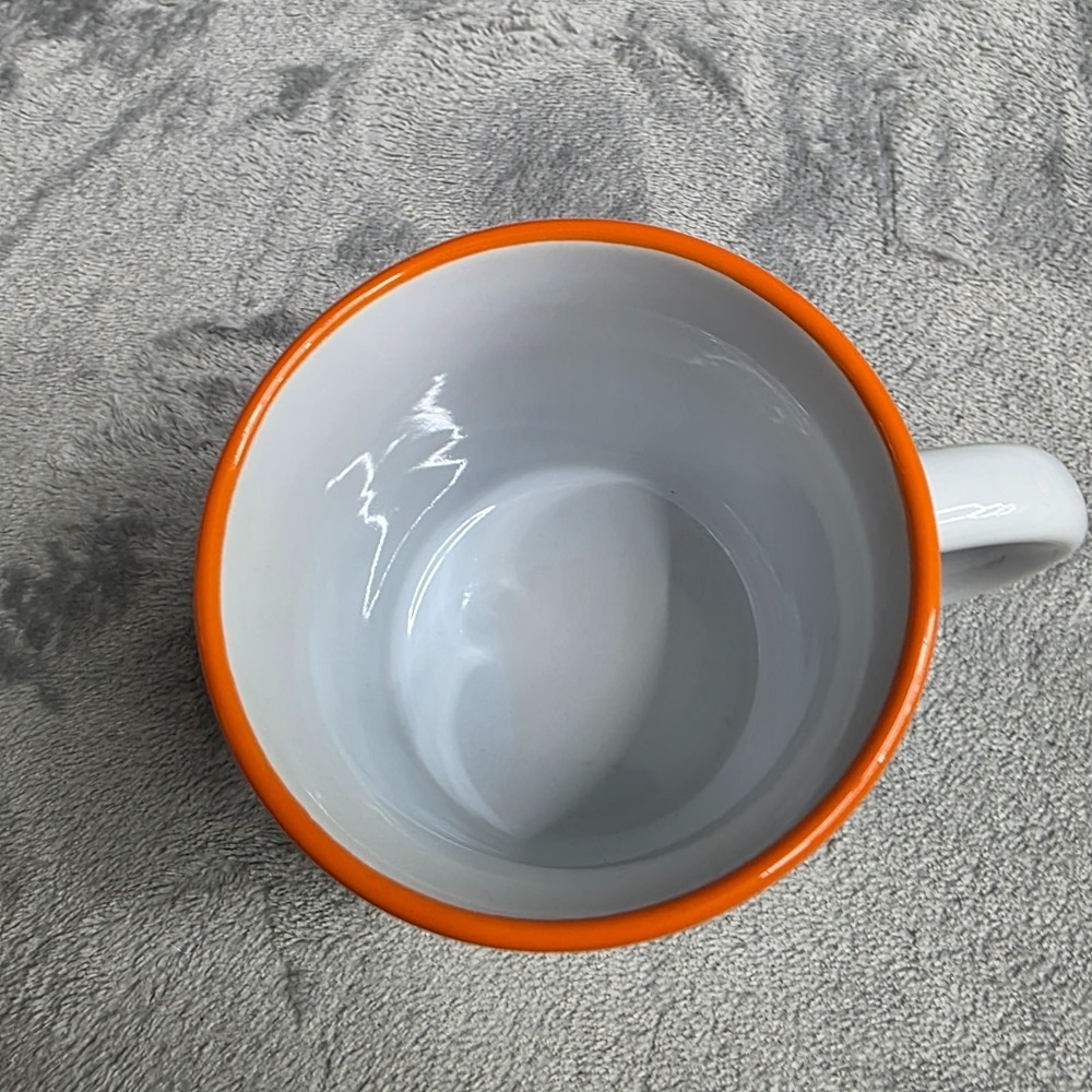 Heath Chocolate Bar Candy Mug Advertising Coffee Cup Brown Orange with Snowflake - Picture 2 of 3